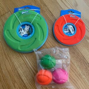 Lot of Dog Toys:  Chuckit! Discs, Hartz Dura Play Balls